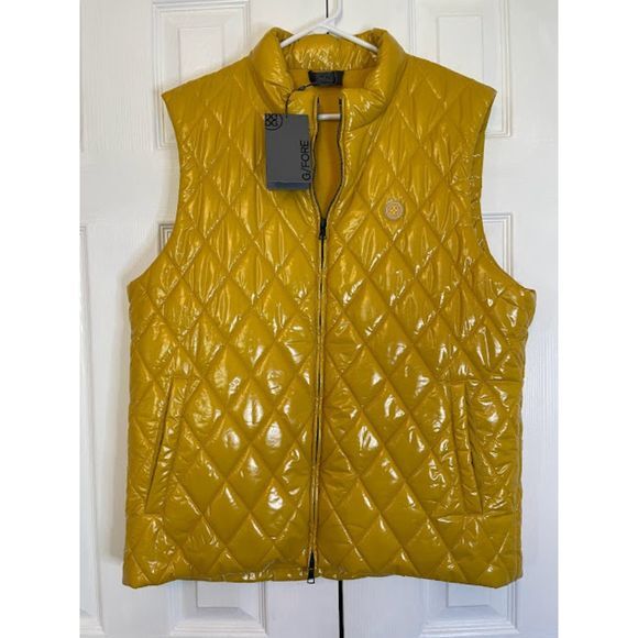 G/FORE Other - G/FORE Quilted Shiny Yellow Golf Vest
